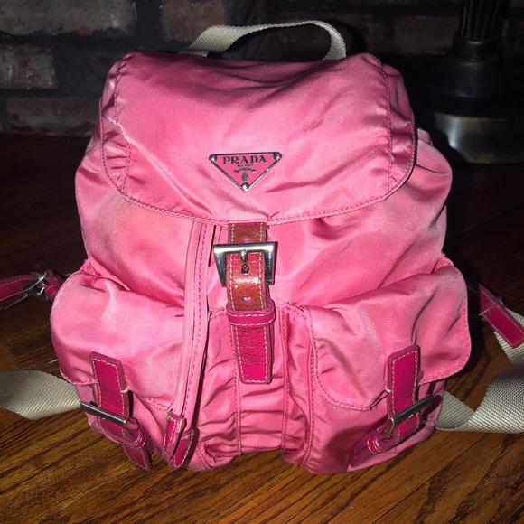 pink prada bag with strap
